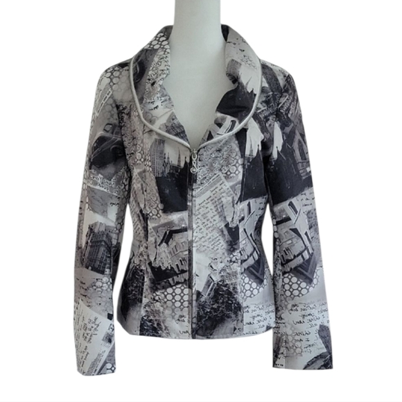 Samuel Dong Greetings From New York Cowl Zip Jacket NWT Size S